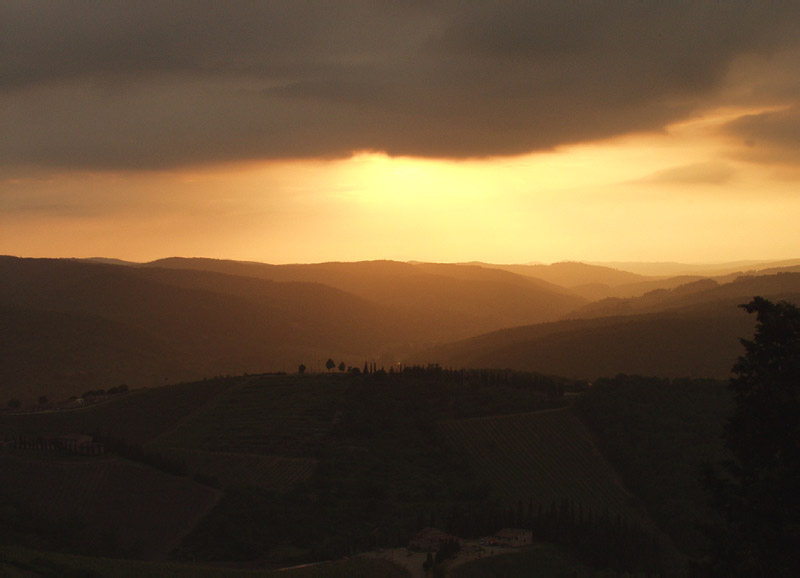 sunset in siena